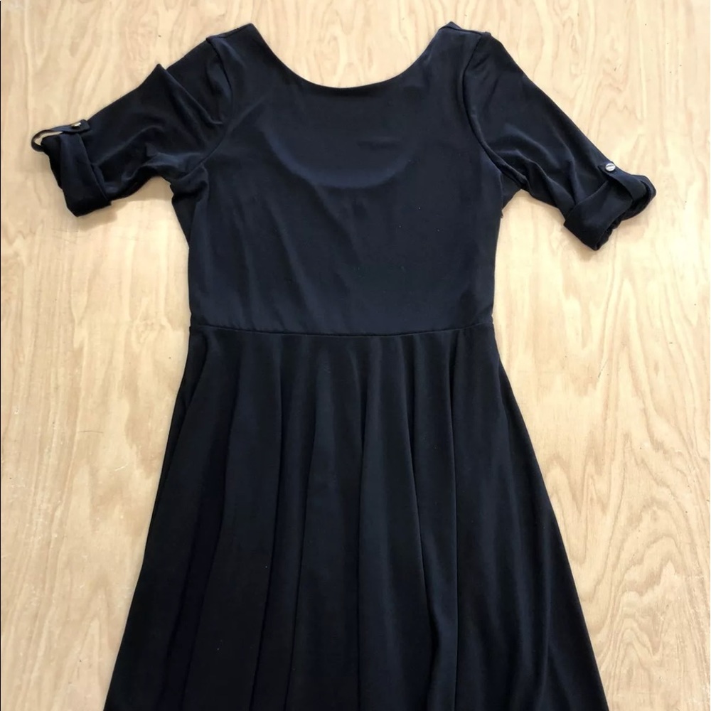 Express Black Slinky Dress Sz 4 Stretch Lined